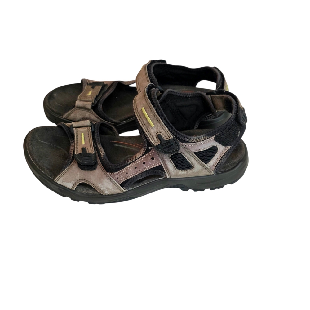 Ecco Yucatan Sandals Mens 45 (11 Or 11.5) Brown Adjustable Hiking Camping Trail